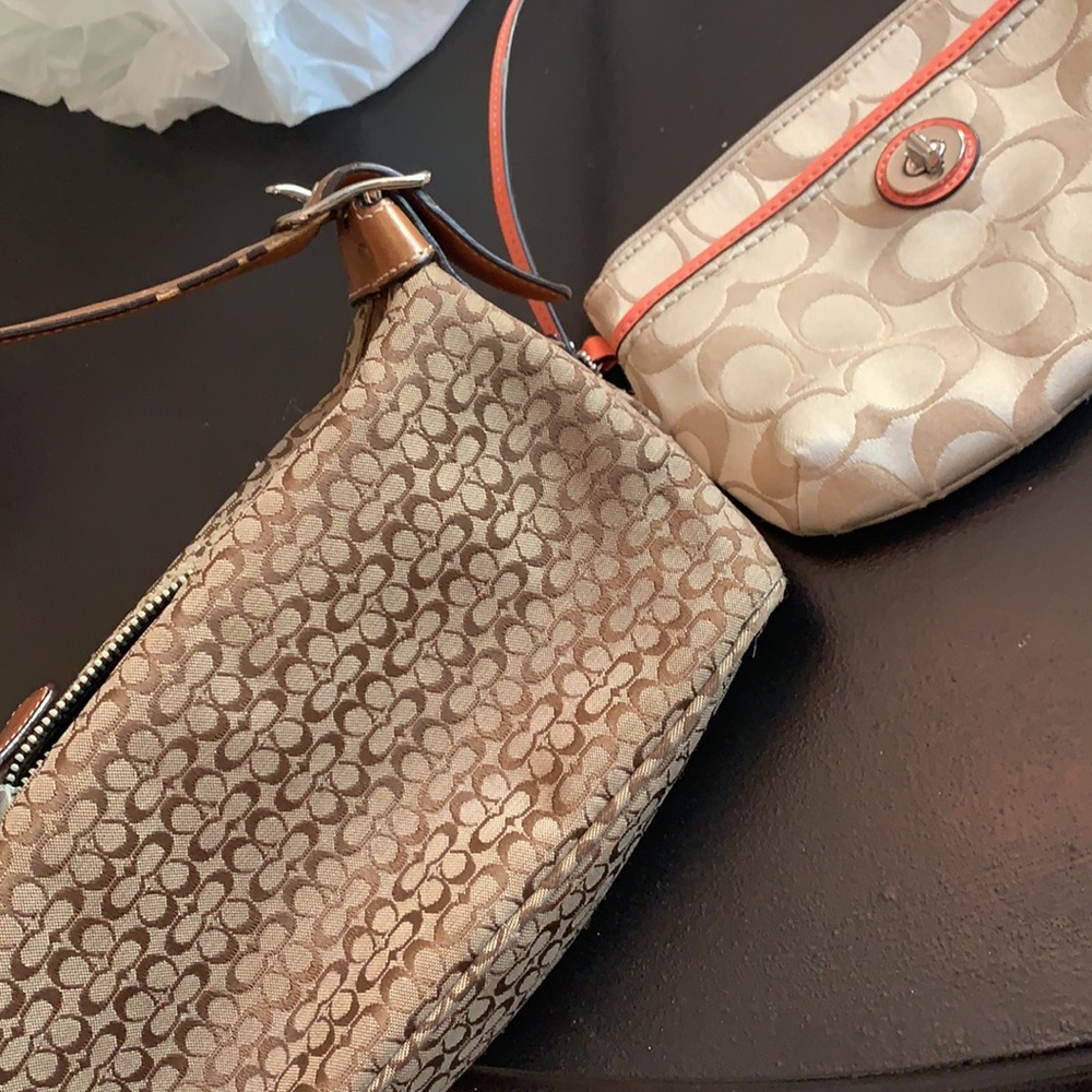 Two coach bags great condition with a little wear